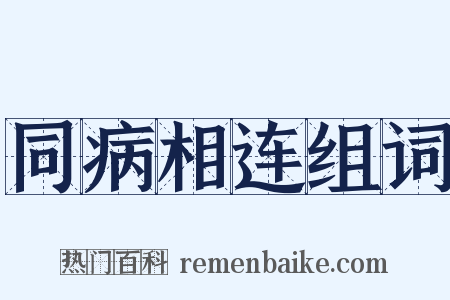 同病相连组词是什么意思的图片